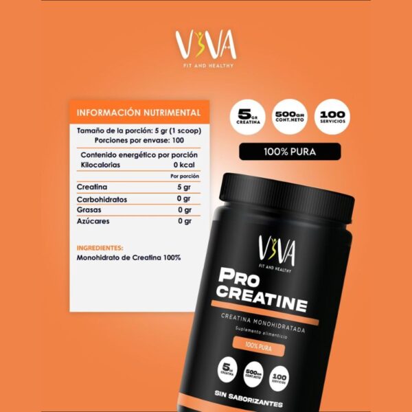 CREATINA MONOHIDRATADA - 100% PURA - Imagen 3